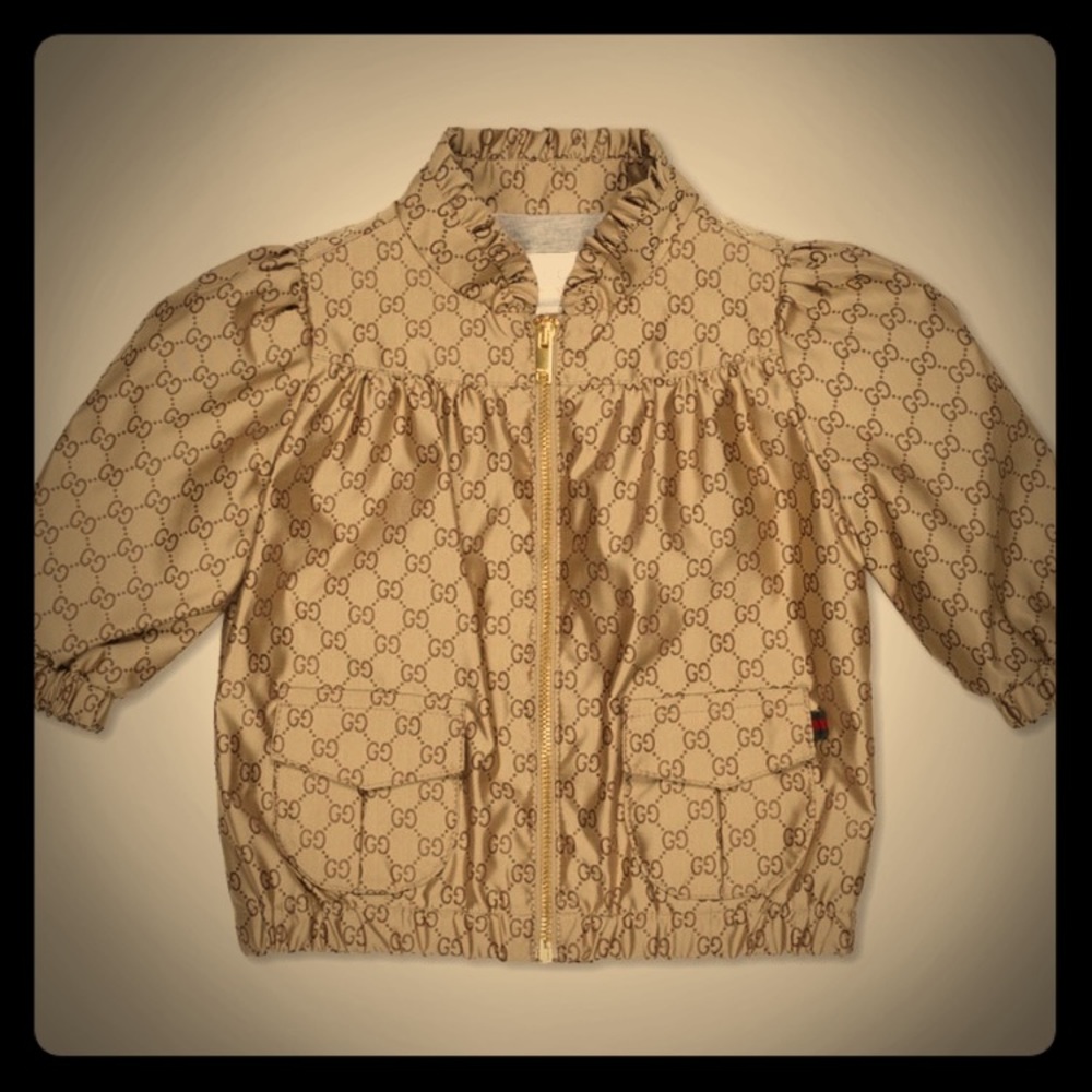 Baby GG Contrast Waterproof Bomber jacket