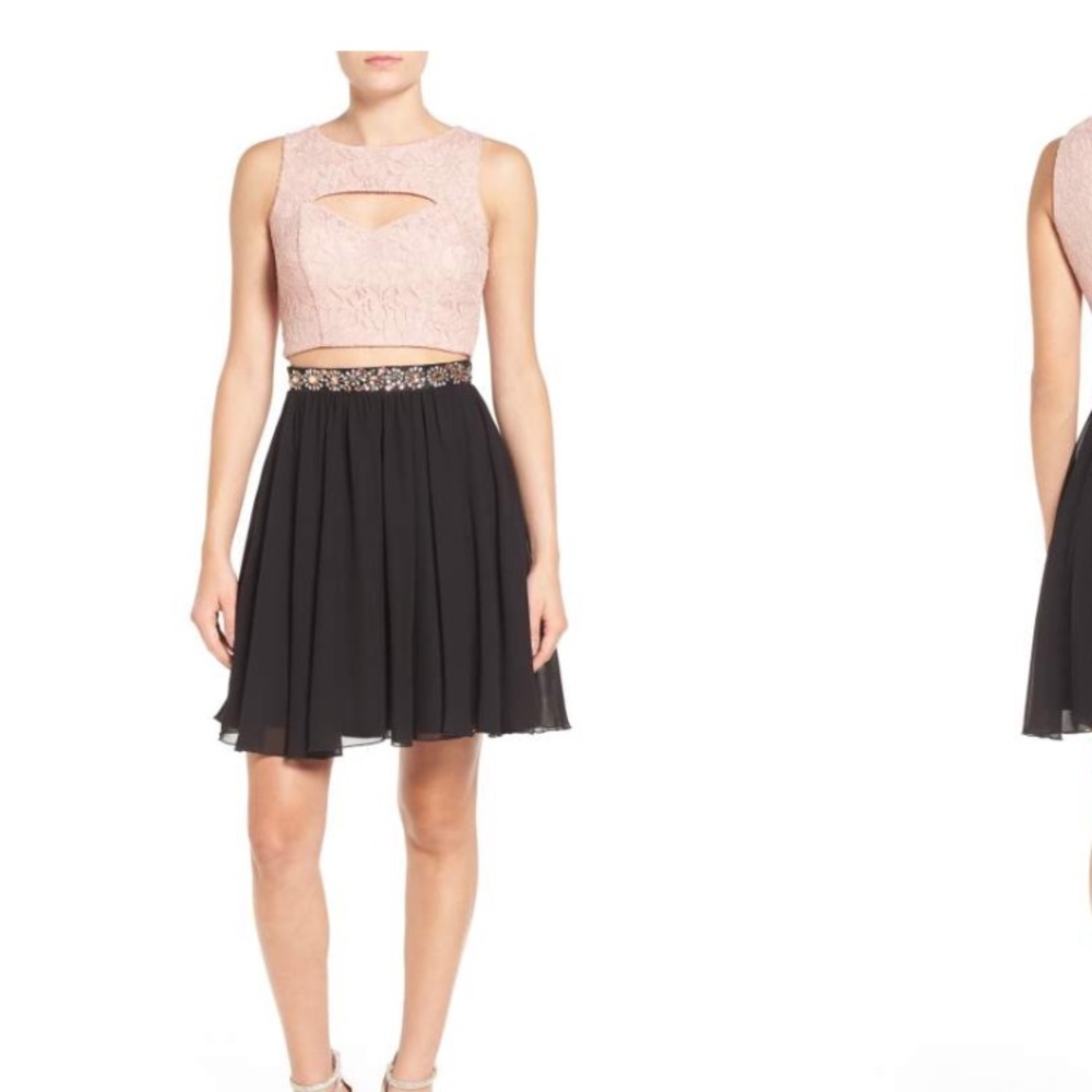 Two piece jeweled dress
