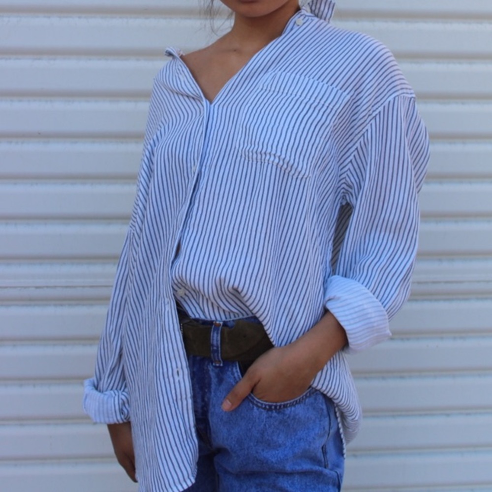 Button down stripped shirt