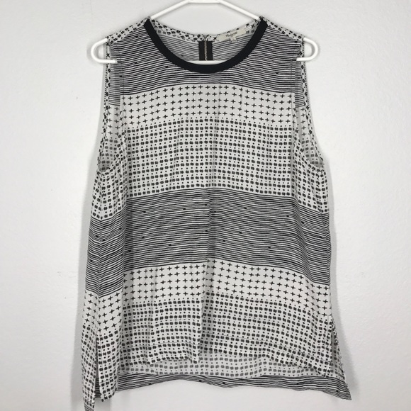 Madewell Tops - Madewell white black stripe tank size large