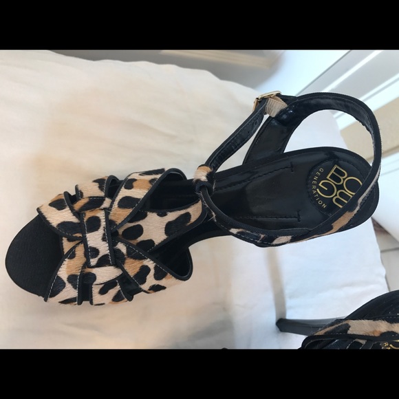 BCBGeneration Leopard/Black Patent High Heels - Picture 3 of 4