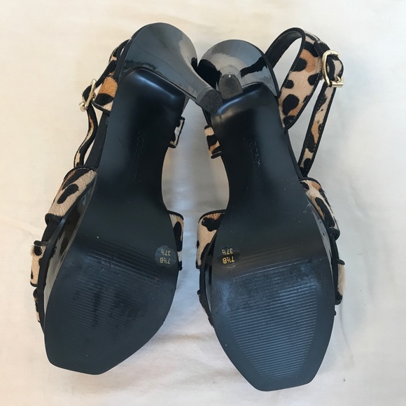 BCBGeneration Leopard/Black Patent High Heels - Picture 4 of 4