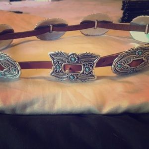 Women's leather western belt