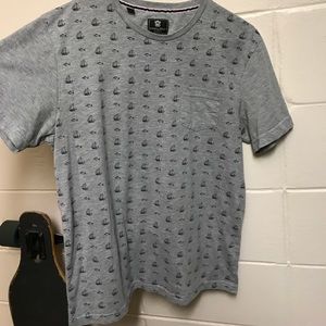 Grey sail boat t-shirt