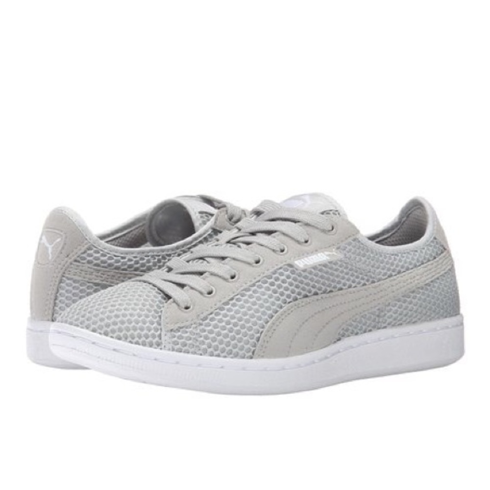 Puma mesh lace up sneakers vikky grey size 9