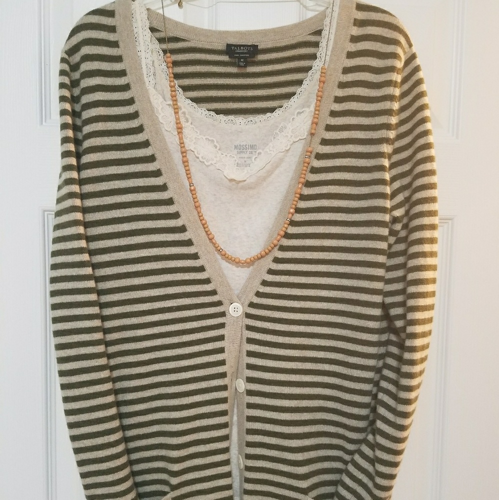 Oversized striped cardigan