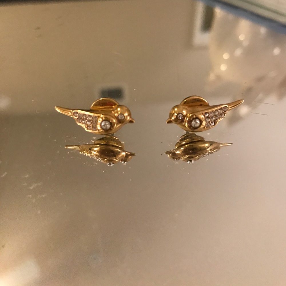 Henri Bendel Gold Bird earrings
