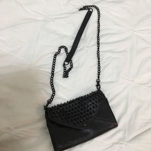 Rebecca Minkoff Black stud wallet chain crossbody