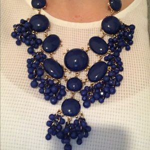 Baby blue statement necklace