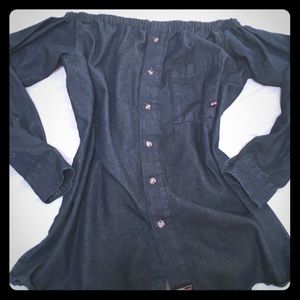 Dickies Denim Remake Off Shoulder Top