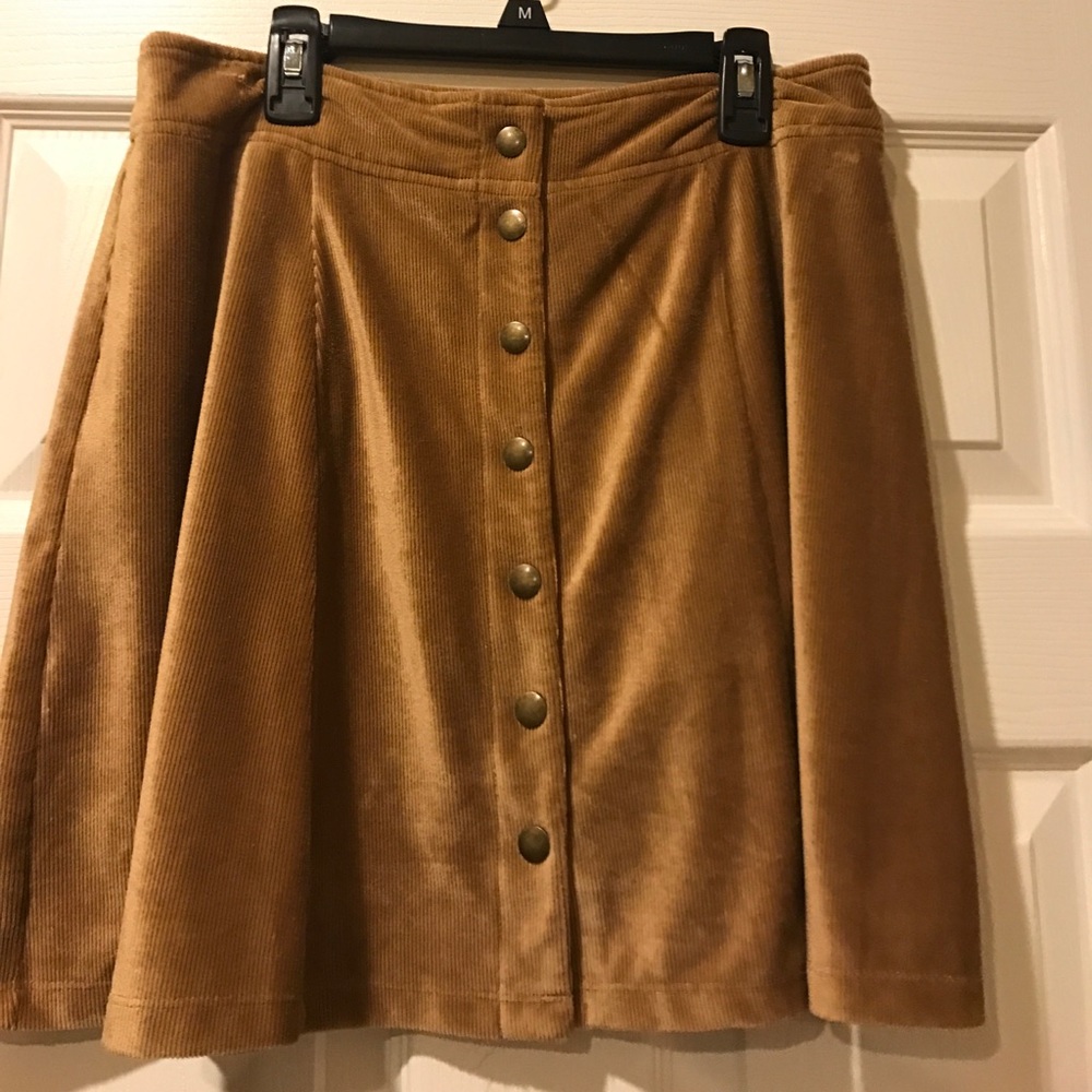 Tan suede skirt!