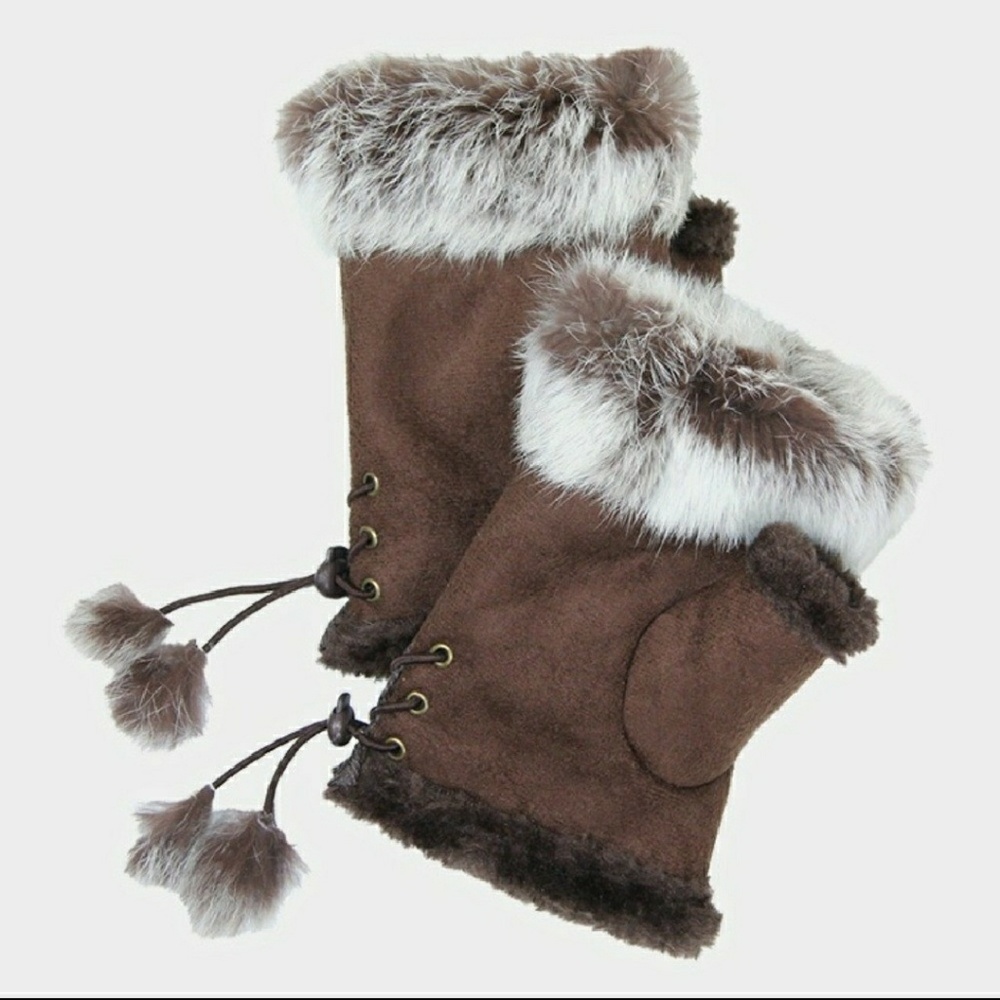 Furlined Fingerless Gloves