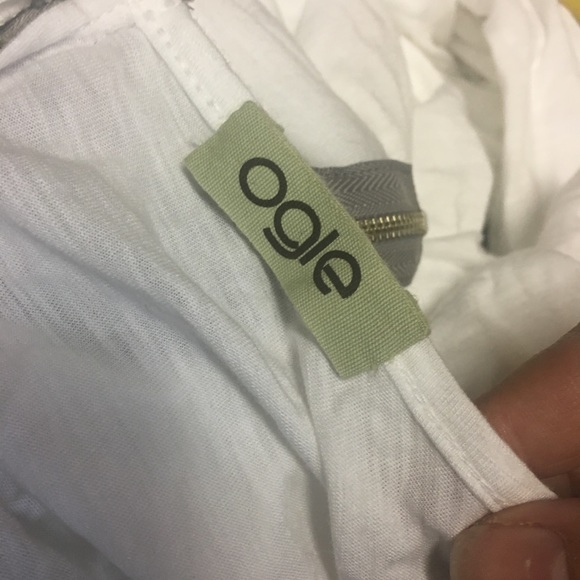 Ogle - white Asymmetrical top - Picture 3 of 3