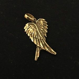 Sterling silver angel wings pendant