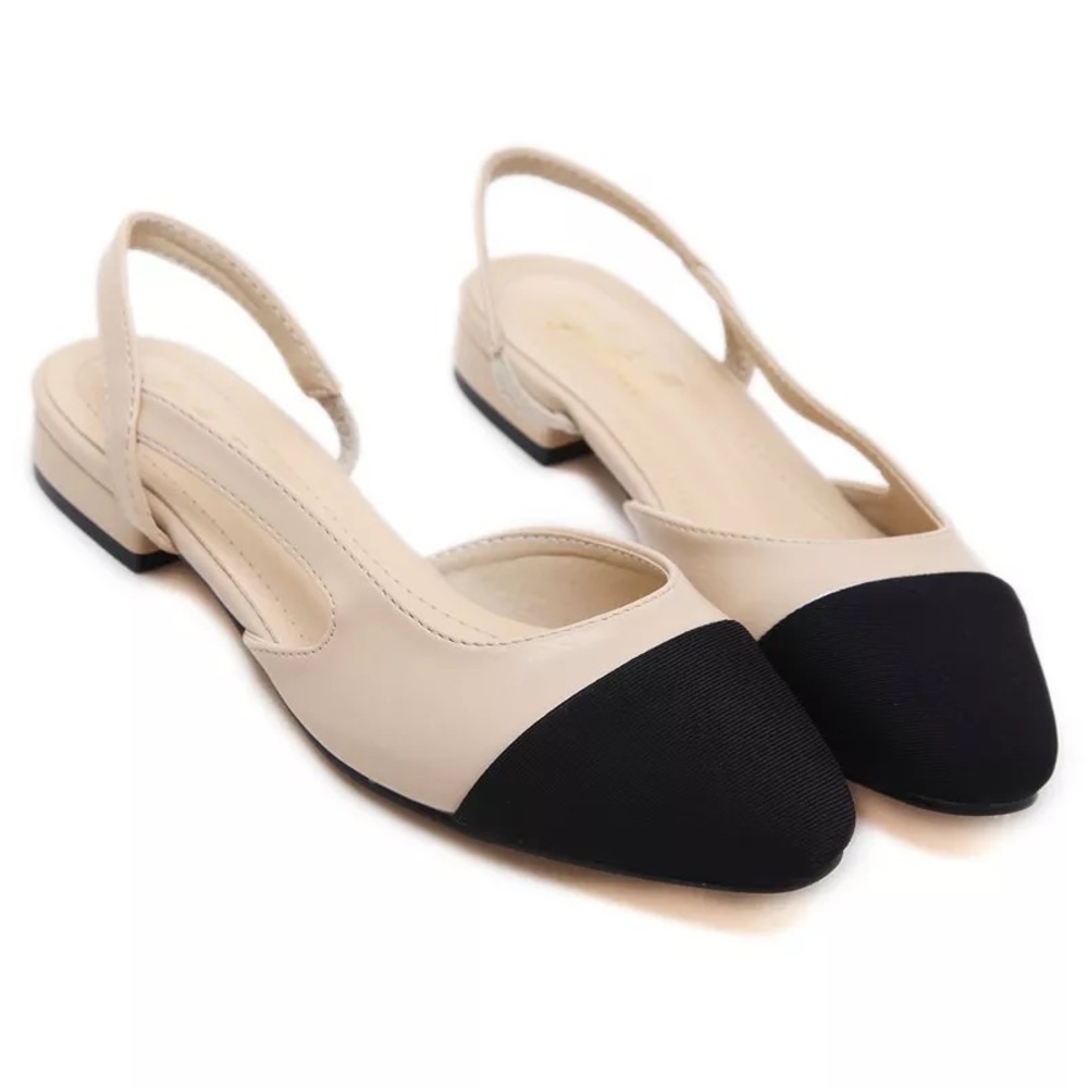 Two Tone Slingback Flats