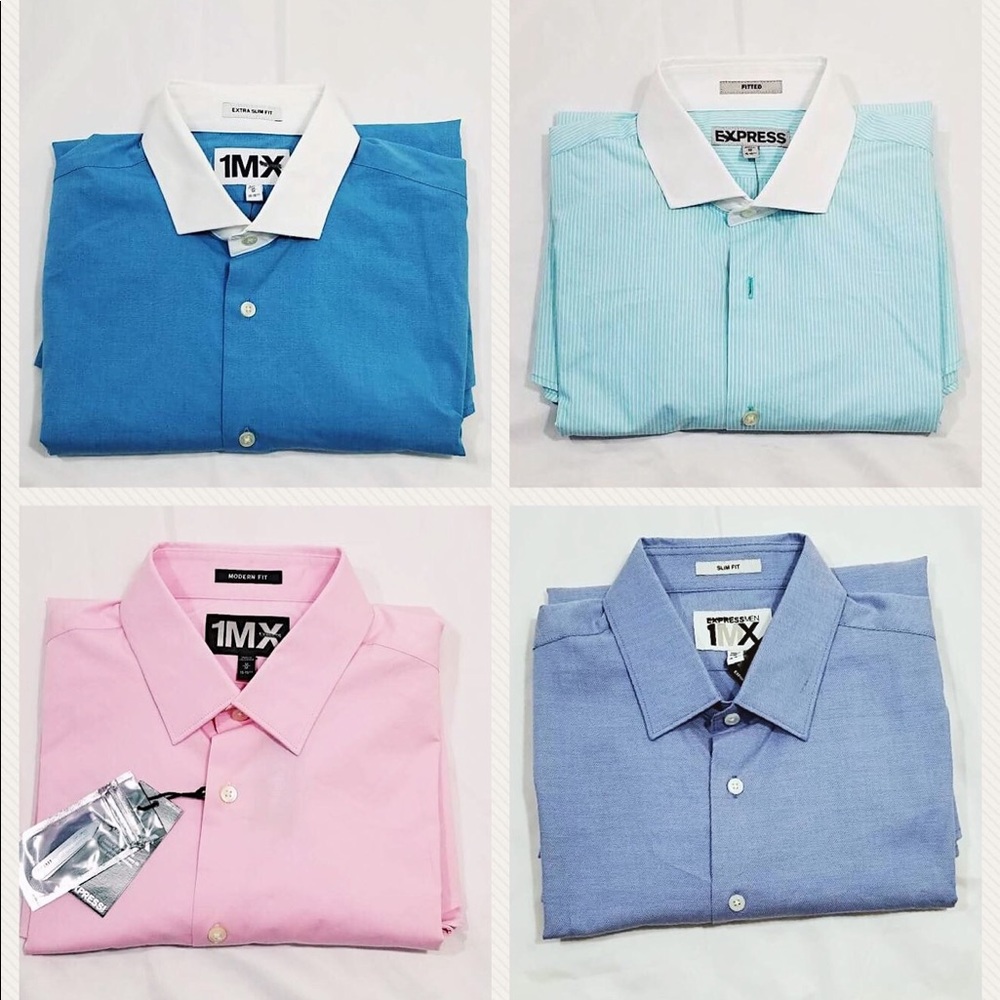 👉SOLD👈4 Express Men button down shirts.