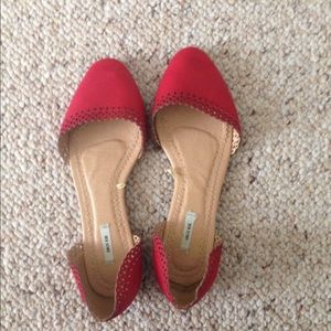Kimchi blue red eyelet detail flats