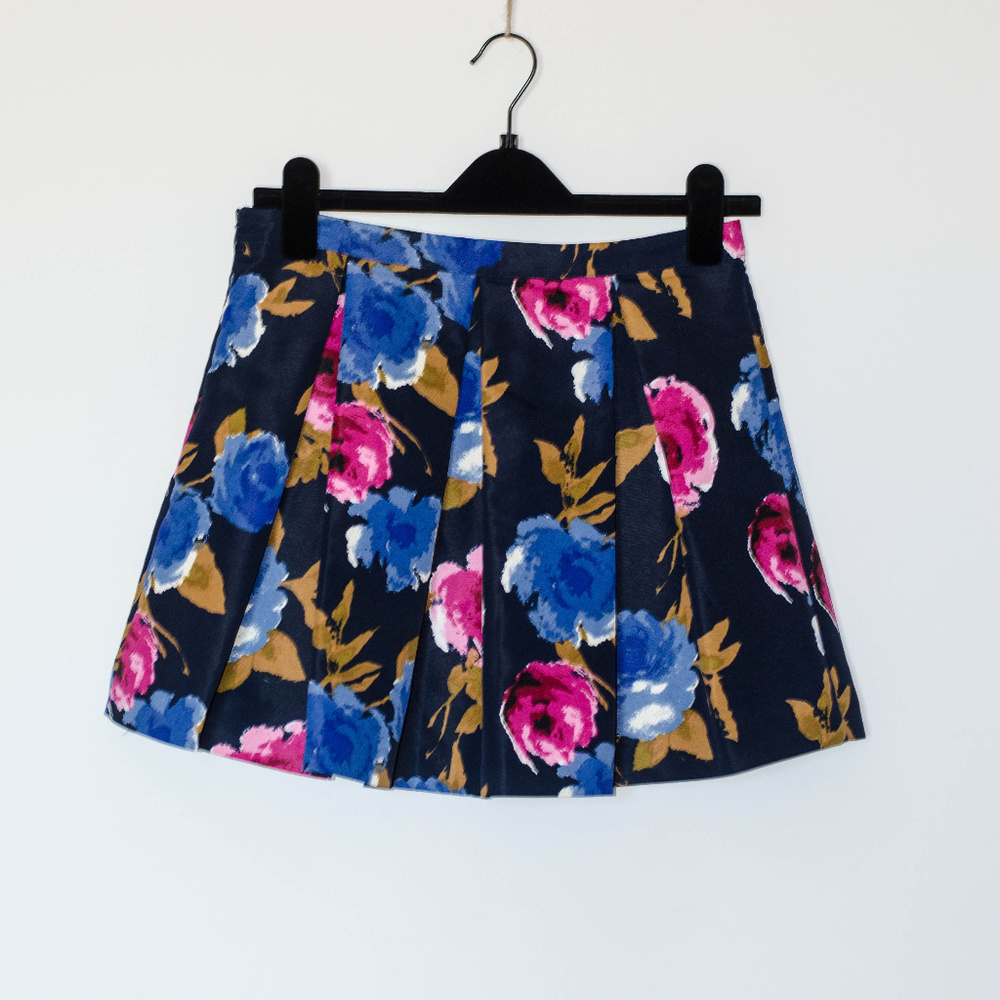 floral print box pleat miniskirt - Picture 2 of 3