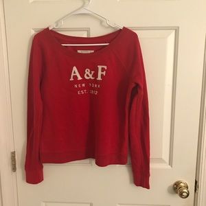 abercrombie red pullover