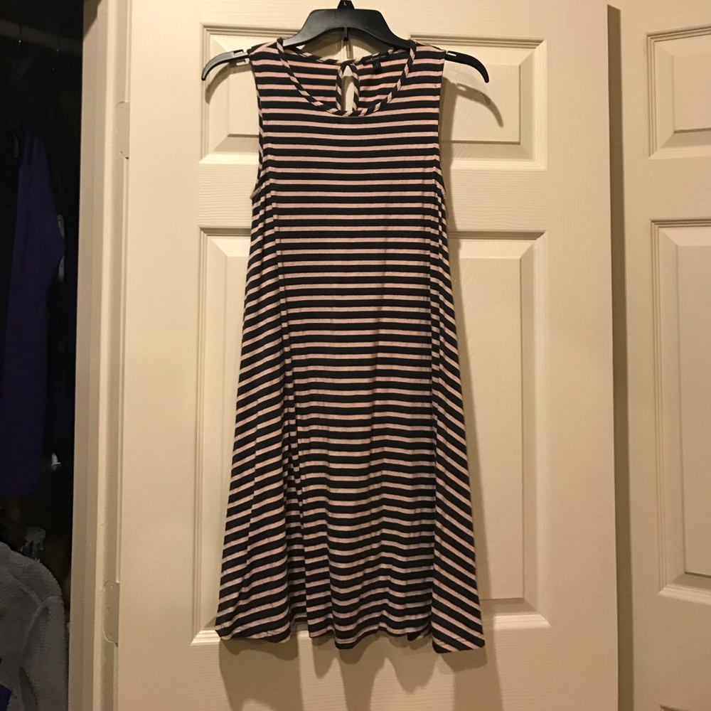 Pink and Dark gray dress!