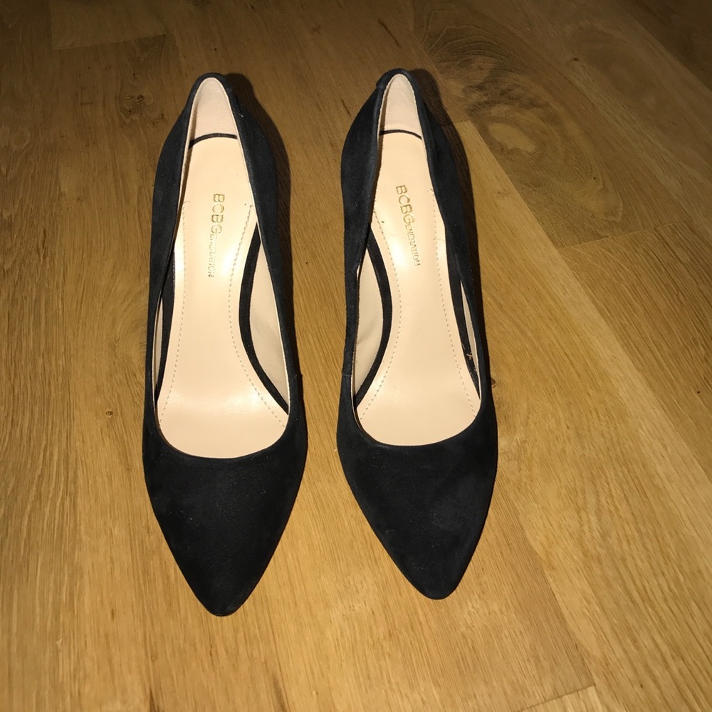 BCBGeneration Black Suede 4" heels