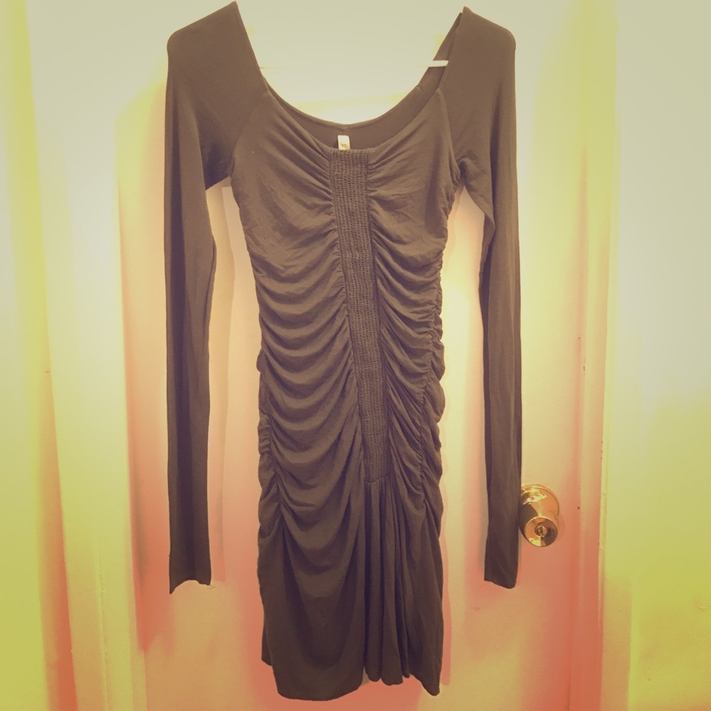 BAILEY 44 rouched olive green dress