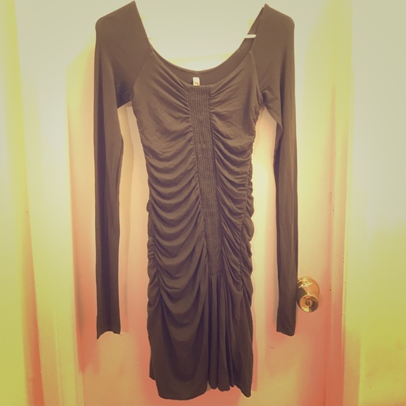 BAILEY 44 rouched olive green dress