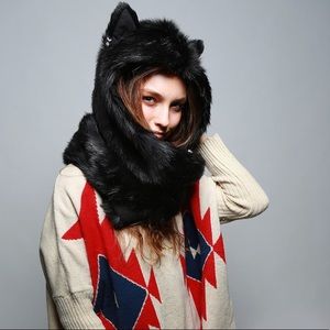 Black Wolf Infinity Scarf Spirithood
