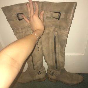 Knee high  leather boots