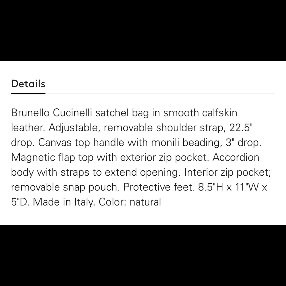 Price reduced🍥Brunello Cucinelli med satchel bag - Picture 4 of 8