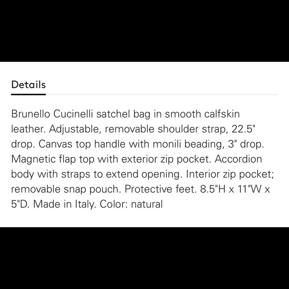 Price reduced🍥Brunello Cucinelli med satchel bag - Picture 4 of 8