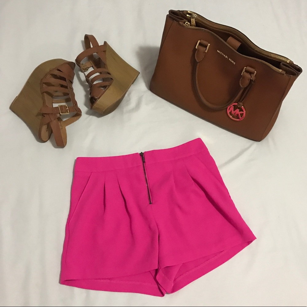 Forever 21 High Waist Hot Pink Shorts