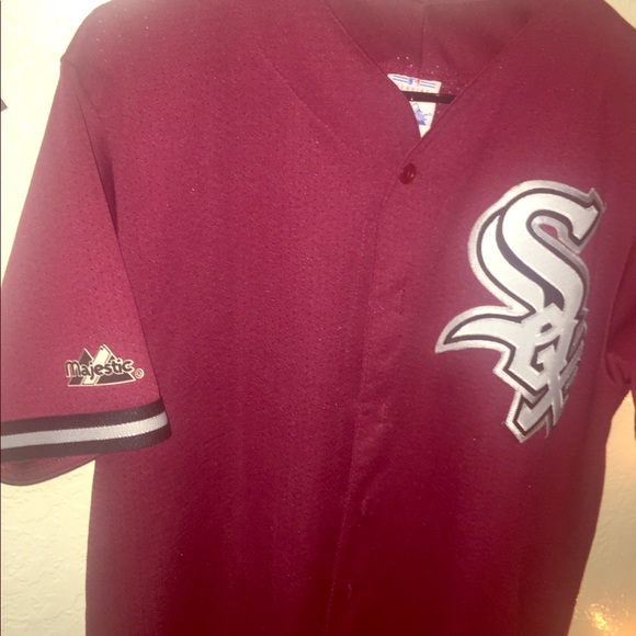 Burgundy White Sox Jersey - Picture 1 of 2