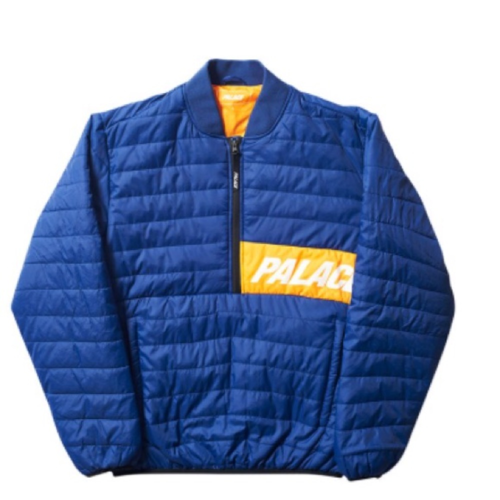 Palace Skateboards Half Zip jacket Blue Orange