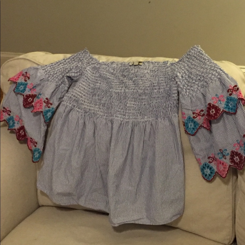 LOFT Off The Shoulder Fiesta Top