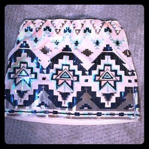Women's Aztec sequin skirt