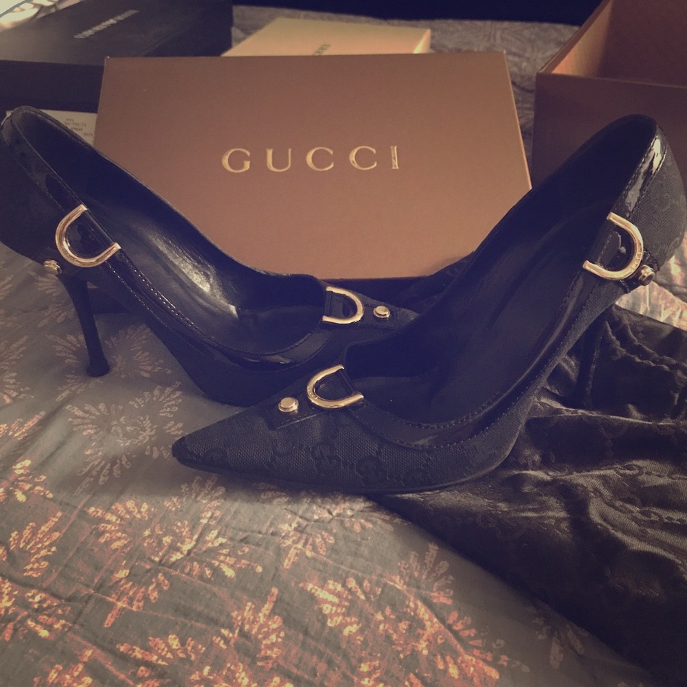 Gucci black stilettos