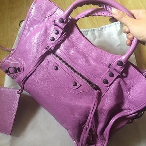 Balenciaga Classic City Lambskin Tote Bag, Rose Balenciaga Classic City Lambskin Tote Bag, Rose