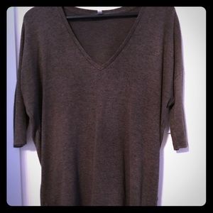 Army green v neck sweater