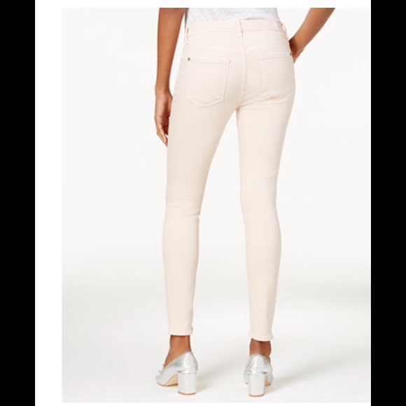 7 FOR ALL MANKIND RIPPED SKINNY DISTRESSED JEANS. - Picture 2 of 8