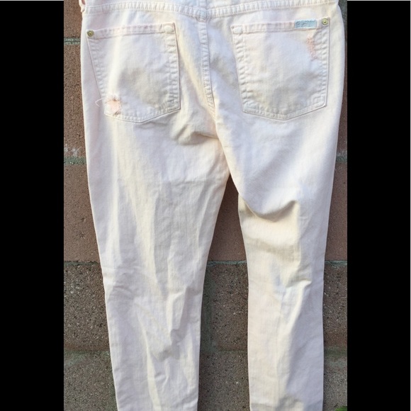 7 FOR ALL MANKIND RIPPED SKINNY DISTRESSED JEANS. - Picture 8 of 8