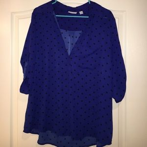 New York and Company Polka Dot Blouse