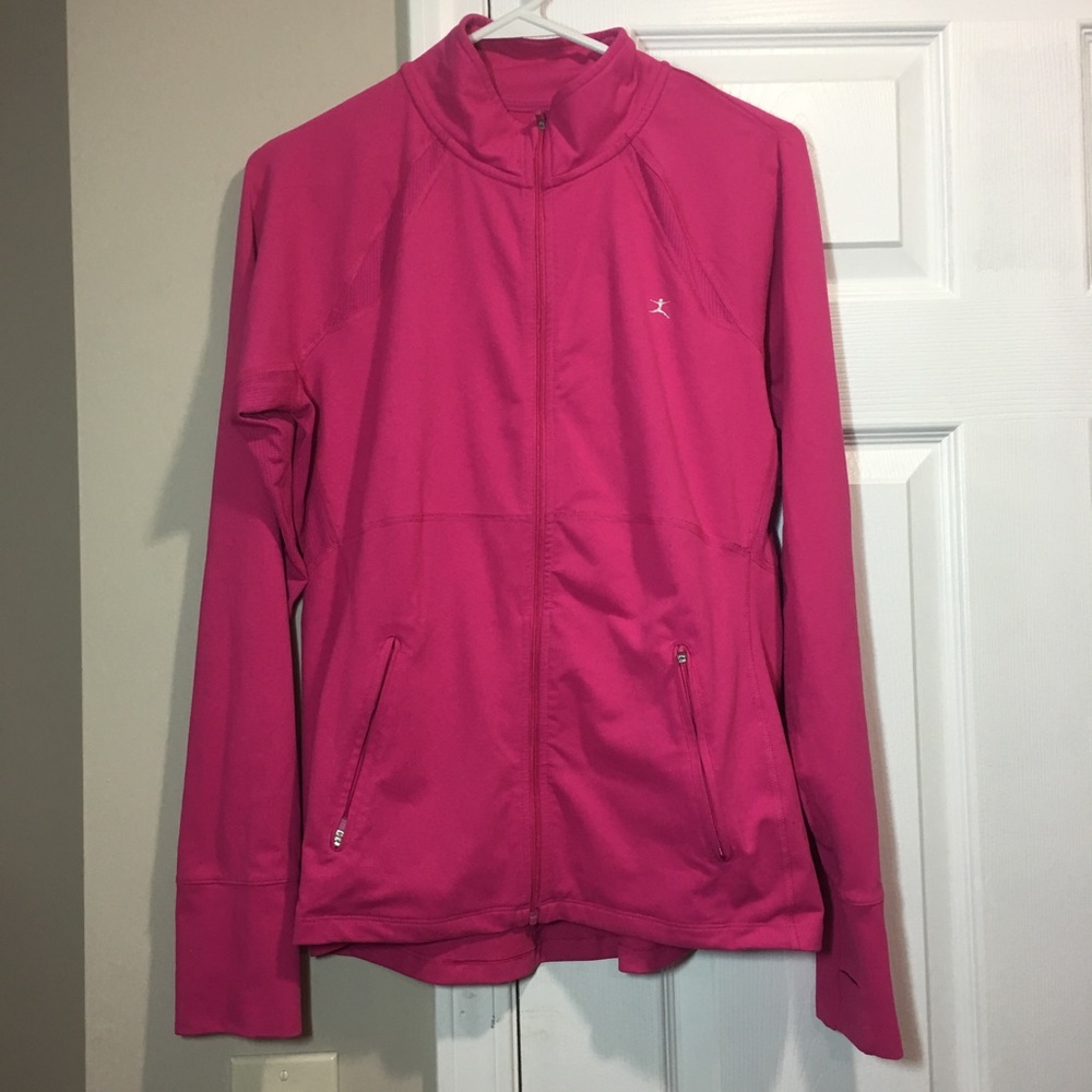 Danskin active wear zip up. Large. Hot pink