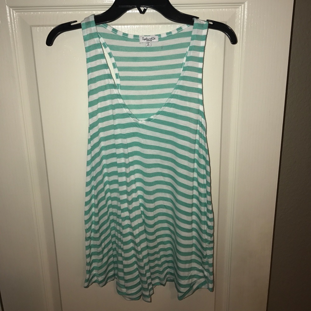 Splendid Striped Scoop Neck Tank, med