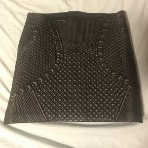 Black H&M faux leather mini skirt