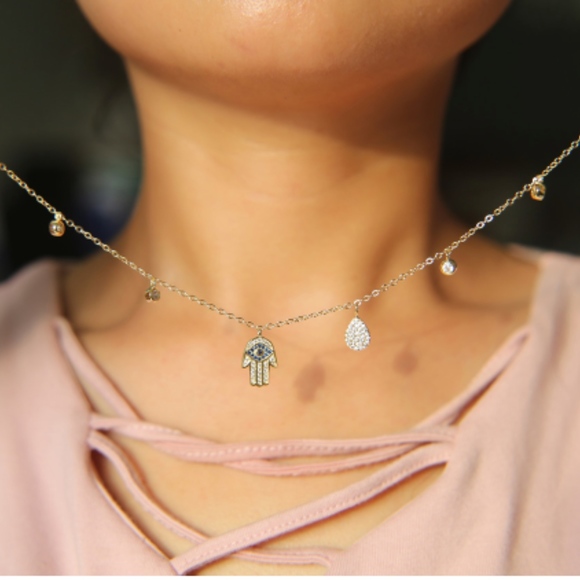 Hamsa Choker Necklace - Picture 2 of 5