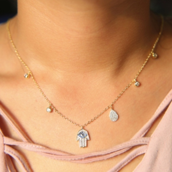 Hamsa Choker Necklace - Picture 4 of 5
