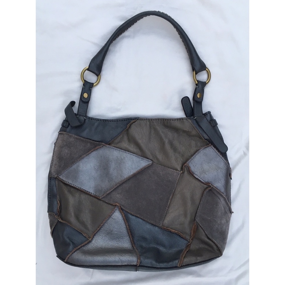 Lucky Brand leather patchwork hobo bag