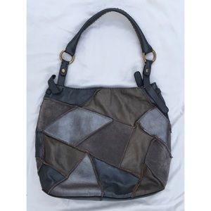 Lucky Brand leather patchwork hobo bag