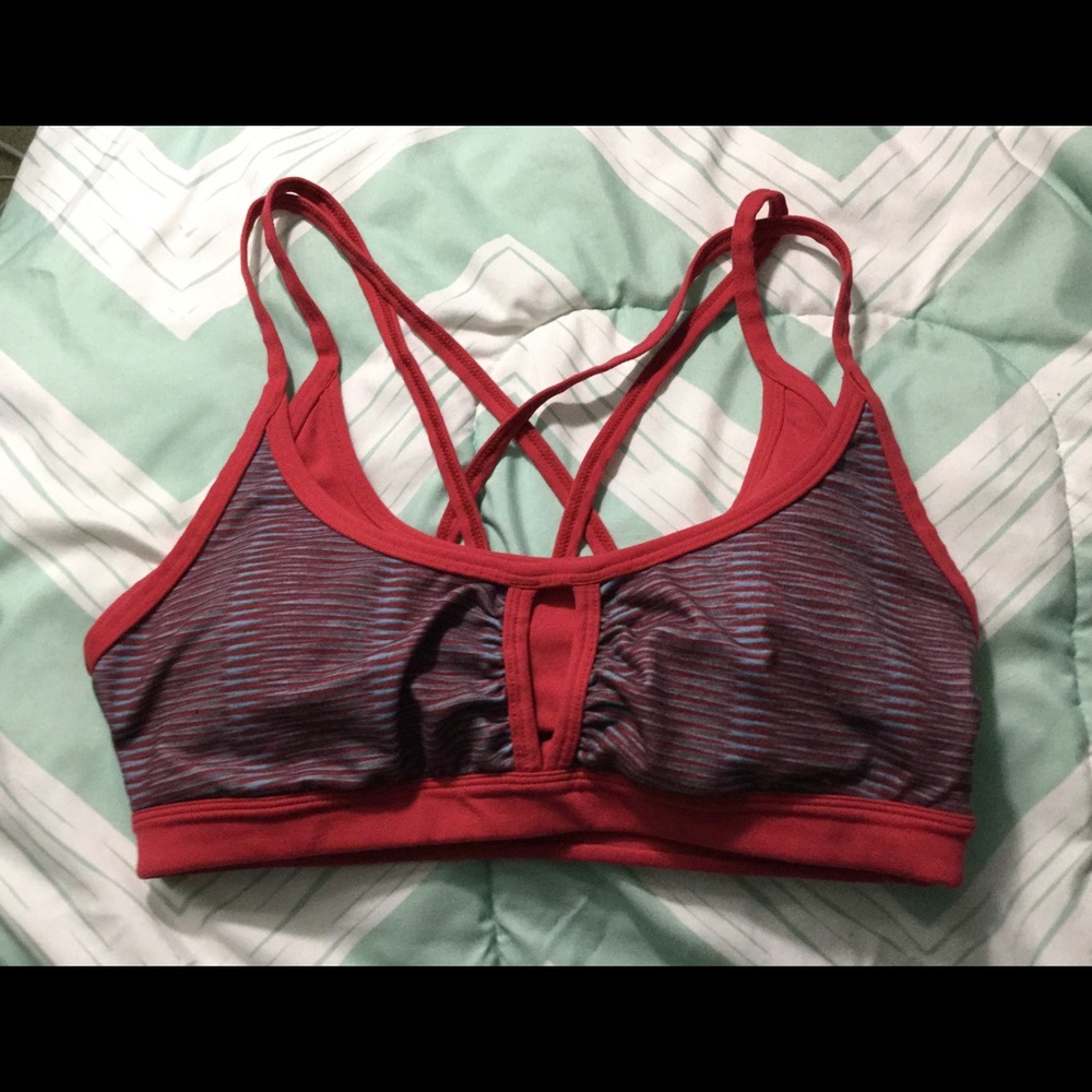 Red sports bra